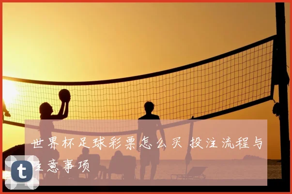 世界杯足球彩票怎么买 投注流程与注意事项